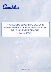 Protocolo específico COVID-19: Mantenimiento y puesta en marcha de las fuentes de agua Canaletas.